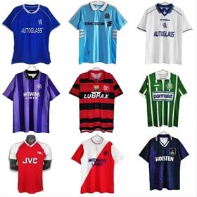 Camisola de futebol clássica Manchester United Barcelona Real Madrid Tottenham Chelsea-1142  