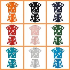 DENIM lágrimas camisa camisa shorts-1230  