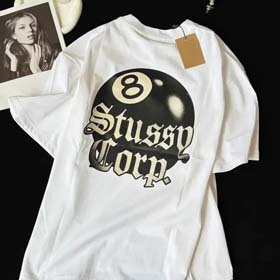 Preto 8 letra T-shirt-1295  