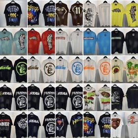 Inferno Estrela Tendência Rua Hip Hop T-shirt-1615  