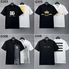 DOLCE GABBANA Camiseta de manga curta com impressão masculina-1935  