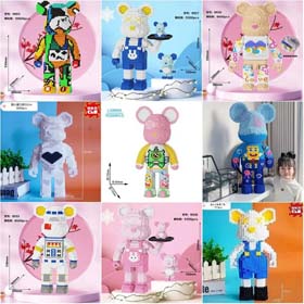 Violente urso brinquedo pequena partícula montado educacional menina adulto-2386  