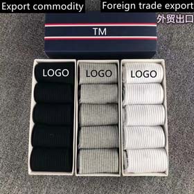 Tommy meias masculinas Tommy meias de comércio exterior Tommy caixado quatro estações negócios casua  