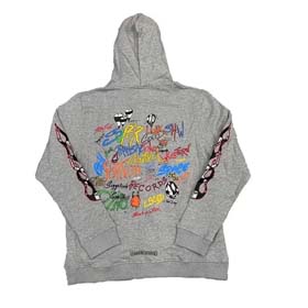 Cromo corações Hoodie-2532  