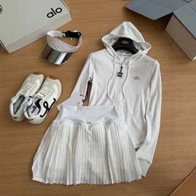 ALO simples ao ar livre de secagem rápida esportes casual casaco com capuz para mulheres slim fit pl  