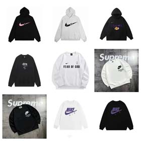 Nike medo de Deus Supremo algodão manga longa Crewneck Hoodie-2653  