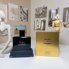 Chanel Ouro Perfume Azul-3006  