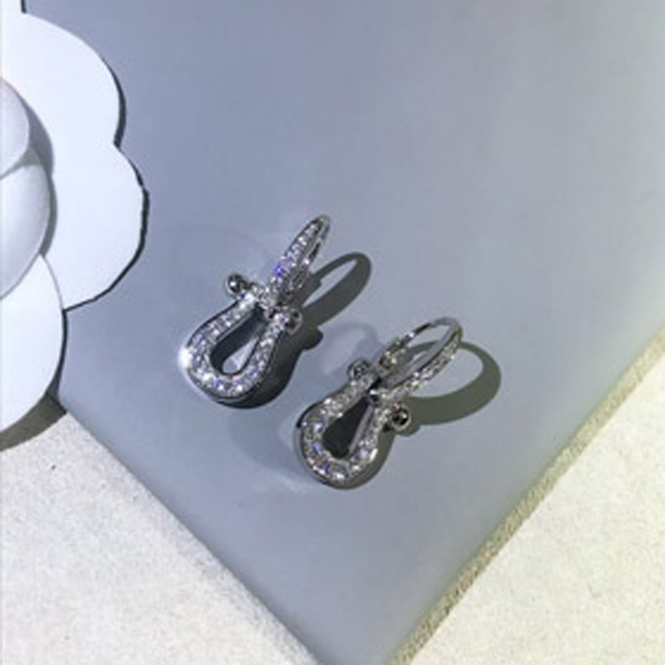 Feidan diamante ferradura brincos-3526  