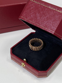 Cartier remache rosa ouro anel-3599  