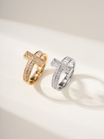 Tiffany diamante branco anel de pedra-3600  