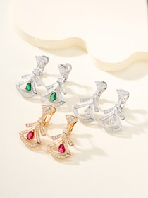 Bulgari diamante mini saia água gota jóias mostrar brincos-3607  