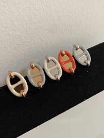 Hermes porco nariz óleo gota brincos-3610  