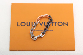 Louis Vuitton LV rosa ouro prata preto três cores empalme temperado bambu pulseira-3624  