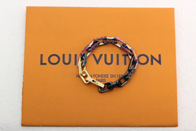 Louis Vuitton LV três cores coloridas empalme temperado bambu pulseira-3625  