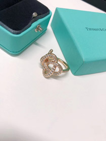 Tiffany envolvimento oco fita diamante anel-3683  