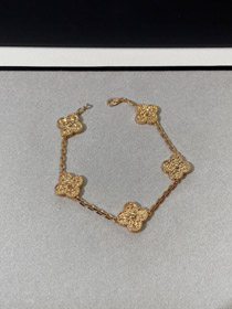 Van Cleef & Arpels Lava Ouro Quatro Folhas Trefo Cinco Flores-3698  