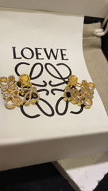 Loewe ouro diamante cubo brincos-3718  