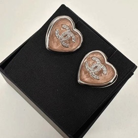 Chanel brincos strass duplo c rosa azul amor brincos-3746  