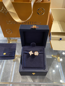 Louis Vuitton LV brincos brancos de mãe-de-pérola, ganchos de ouvido-3760  