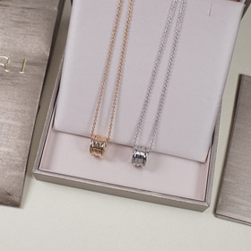 Bulgari colar primavera rosa ouro mini colar-3763  