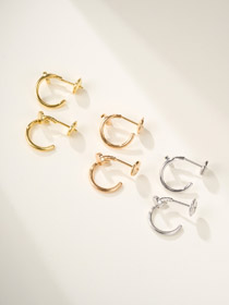 Cartier prego rosa ouro brincos de platina-3772  