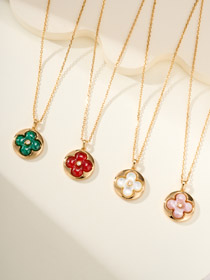 Louis Vuitton LV colar de diamantes de tréfalo de quatro folhas-3783  