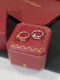 Cartier prego diamante anel-3787  