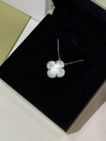 Van Cleef & Arpels quatro folhas trevo branco colar amplo-3788  