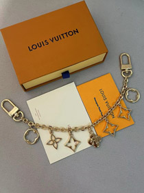 Louis Vuitton LV floral cadeia chaveiro com charme-3921  