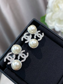 Chanel Double C Design Oco Brincos-3926  