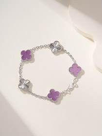 Van Cleef & Arpels pulseira flor violeta padrão-3930  