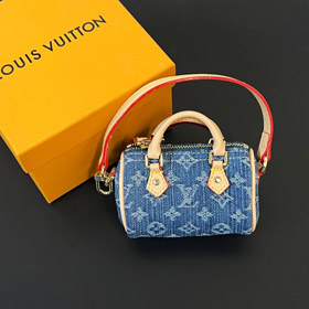 Louis Vuitton LV Mini bolsa de travesseiro de denim Pendente-3934  