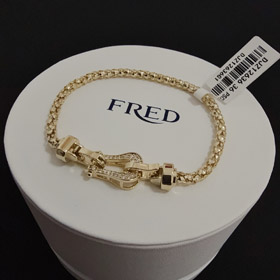 Feiden full diamante ferradura de diamante fivela pulseira-3997  