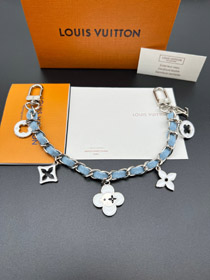 Louis Vuitton LV quatro folhas trevo metal cadeia fivela prata fivela cintura cadeia saco cadeia pen  