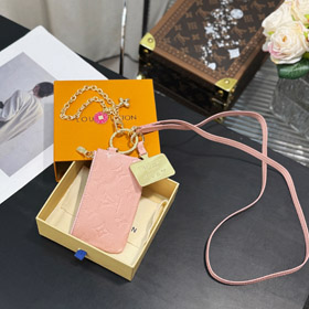 Louis Vuitton LV carta cadeia zíper moeda chave saco-4072  