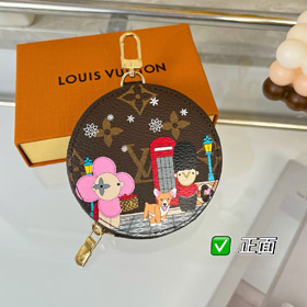 Louis Vuitton LV redonda bolsa de moeda pendente-4048  