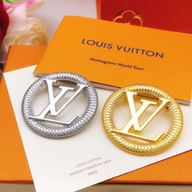 Louis Vuitton LV redondo diamante letra broche-4052  
