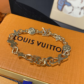 Louis Vuitton LV letras de metal e pulseira floral-4057  
