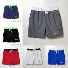 Logotipo HUGO BOSS impressão rápida seca cor contrastante cintura cordão shorts de natação-2881  
