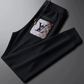 Louis Vuitton LV mais veludo slim fit calças desportivas versáteis sweatpants-2898  