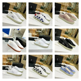 SAINT LAURENT YSL camuflagem estrela adesivo bordado elegante simples sapatos desportivos de baixo t  