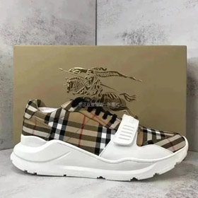 Burberry Vintage malha logotipo impressão low-top tênis-2952  