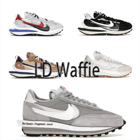 Fragmento Design Sacai Nike LDWaffle sapatos casuais de três partes  