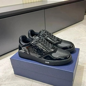 DIOR Cowhide patente couro confortável e versátil Low-Top Sneakers-2998  