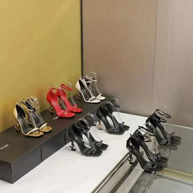 SAINT LAURENT LV Opyum patente couro fivela em forma de saltos altos-2999  