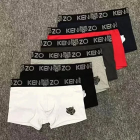 KENZO moderno grande logotipo bordado tigre cabeça calças calças Boxer roupa interior 2PCS-2406  