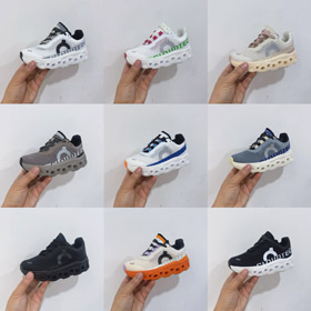 No Cloudmonster shock-absorbindo rebote baixa-top crianças sapatos de corrida-4092  