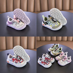 agudo malha esportes série baixa-top crianças sapatos de corrida-4129  