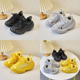 Balenciaga malha lace-up baixo-top remache pneu-sola sapatos de crianças-4162  