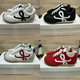 LOEWE Ballet Runner 2.0 Nylon e couro crianças sapatos de treinamento alemão de baixo topo-4165  